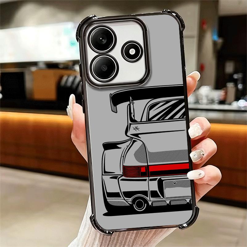 Super Sports Car Simple Desgin Soft Phone Case For Xiaomi Redmi Note 14 15 Pro Plus 13 12 11S 11T 5G 10 9S 9 Plating Anti-Fall F