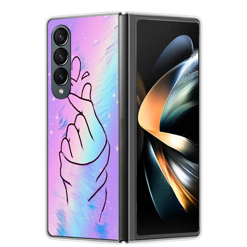 Etui na Samsunga Z Fold 5 Słodkie Modne Twarde Przezroczyste Etui na Telefon dla Samsunga Galaxy Z Fold5 5G ZFold 4 6 5G Powłoka Ochronna ZFold6