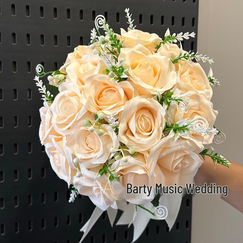 Velvet Rose Bridal Bouquet: Wedding & Photography Prop