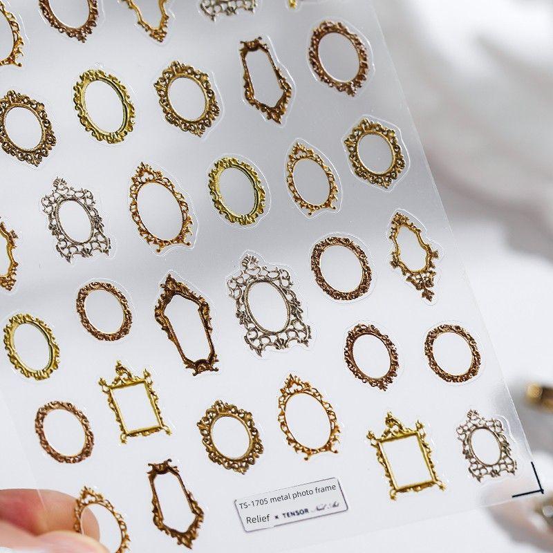 

Qiji Notebook Vintage Metal Photo Frame Nail Sticker TS-1705 metal photo frame (stereo)