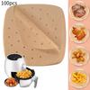 Air 100pcs Square Fryer Paper Disposable Non Stick Bake Steamer Parchment Liner