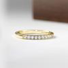 Half Eternity Moissanite Wedding Band 925 Sterling Silver Straight Rings for Women 1.3mm 1.6mm 1.8mm 2.0mm Matching Ring