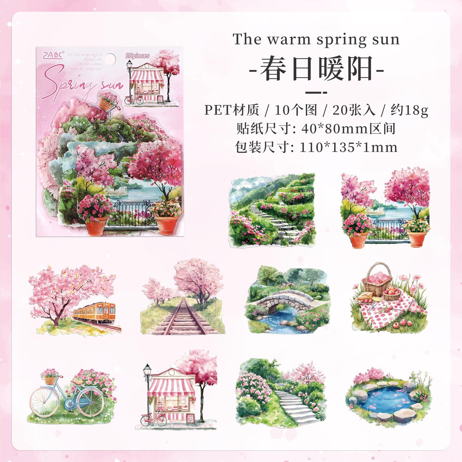 20pcs Kawaii Stationery Stickers Four Seasons Chord Song DIY Craft Scrapbooking Album Junk Journal Happy Planner Diary