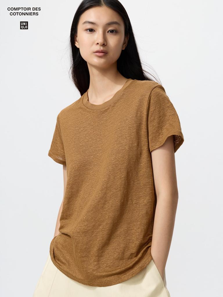 Uniqlo Linen Crew Neck T  shorT Sleeve 