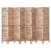 VEVOR Wood Room Divider, 8 Panel Wood Folding Privacy Screen, 66.9 Inches Tall Indoor Louvered Partition Divider, Portable Decoration Screen