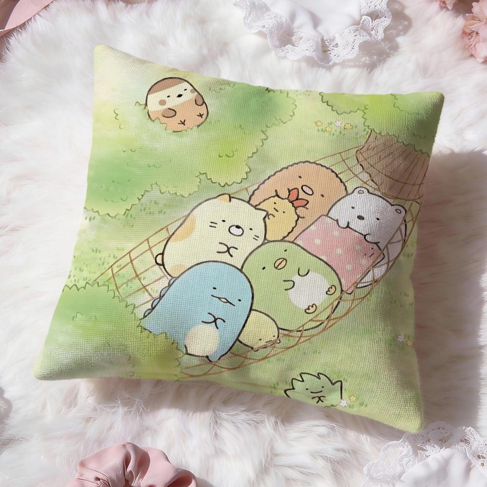 

Cute S-Sumikko GurashisS Cushion Cover Premium Comfort Reversible Pillow Cove -Two in One Design for Any Room & Car Interior 30cmx30cm