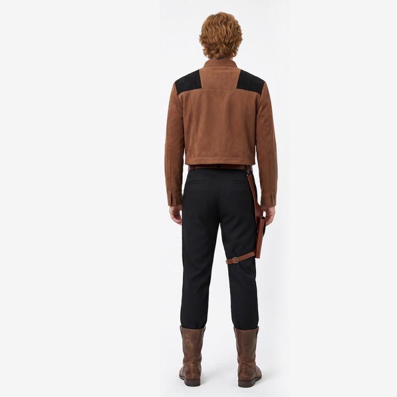 Star Wars Han Solo Cosplay Costume Halloween Roleplay Suede Outfit Festive Parties
