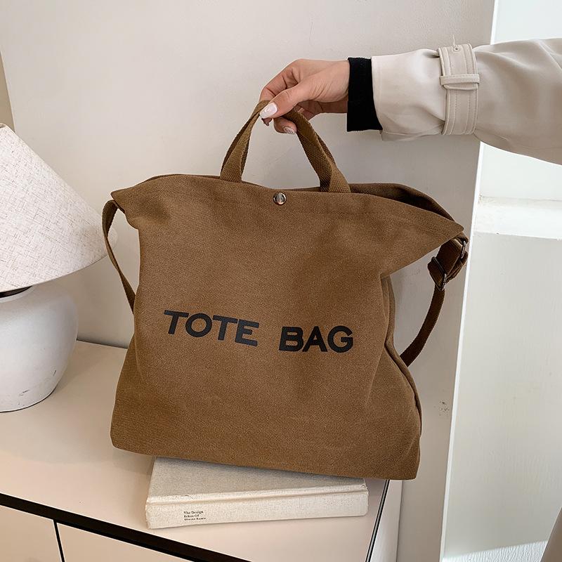 2025 Retro Canvas Tote Bag - Casual, Versatile, Large Capacity Handbag for Commuting зелёный