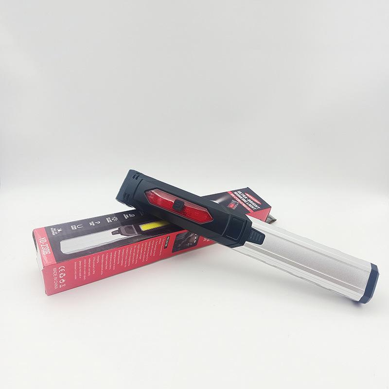 Folding Portable Handheld Work Light with Magnetic Hook and COB for Outdoor Inspection and Maintenance