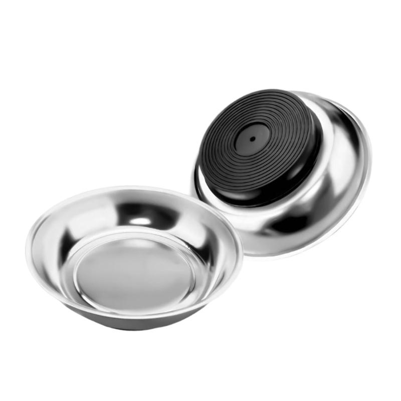 2pcs Sturdy Magnetic Parts Tray Set 3 Inch 4 Inch 6 Inch Screws Part Tray Ideal for Mechanics and DIY Enthusiasts
