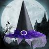 Eye-catching Halloween Witch Hat Soft Comfortable Adult Children's Headwear for Dress Up Decoration Props