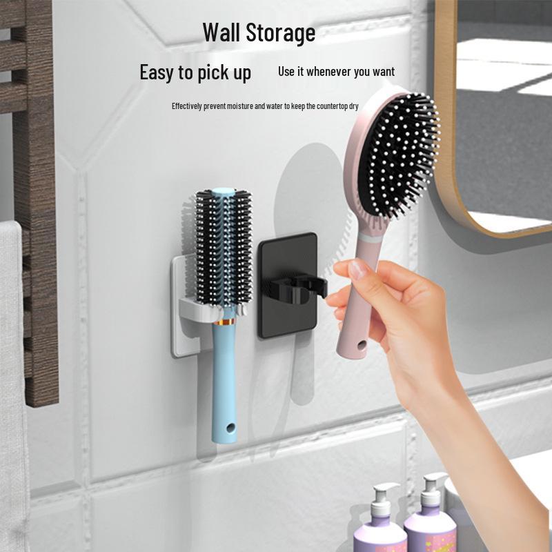 Punch-Free Wall-Mounted Adjustable Comb Storage & Massage Rack for Bathroom