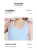 Women's Quick-Dry Ribbed Seamless Sports Tank Top - Shockproof Support for Tennis, Fitness, and Yoga