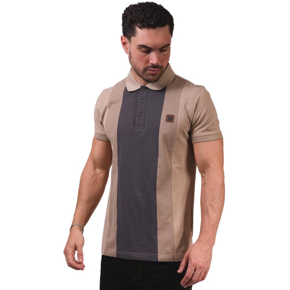 Lambretta Mens Contrast Panel Vintage Polo Shirt