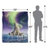 JQ Licensing Aurora Borealis Silky Polar Bear Supersoft Blanket