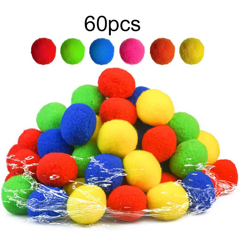 10~60pcs Swimming Pool Water Play Toys Cotton Ball Soft Children Outdoor Exercise Leisure Entertainment Group Activity Toy TMZ