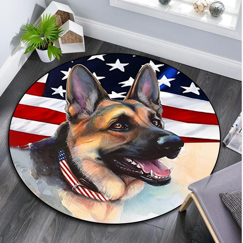 Tapis Rond Animal 1424 - Tapis Décoratif de Bureau Pour Salon Chambre Tapis de Porte Tapis de Sol Tapis pour Zone de Chaise d'Ordinateur