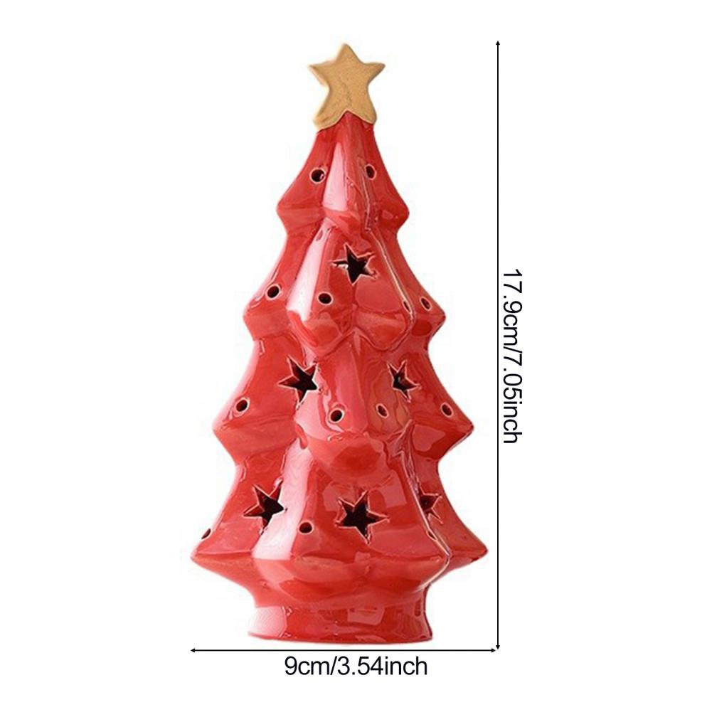 Ceramic Christmas Tree Decoration High-temperature Firing Ceramics Ceramic Christmas Tree Night Light Holiday Home Decor