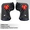 Winter Motorcycle Handlebar Gloves Hickened Velvet Windproof Waterproof Riding Mittens Snowmobile Handlebar Fingerless Gloves