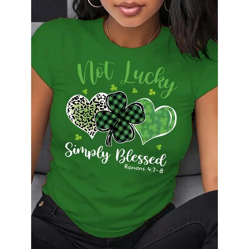 Women T-Shirt Full Print Graphic Crew Neck Short Sleeve Tshirts New In Casual Party T Shirt For Women