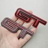 BBAU3 3D Metal Car Styling Logo GT Rear Trunk Badge Fender Side Emblems Decals For Ford Mustang GT GT350 GT500 Etc Auto Accessories