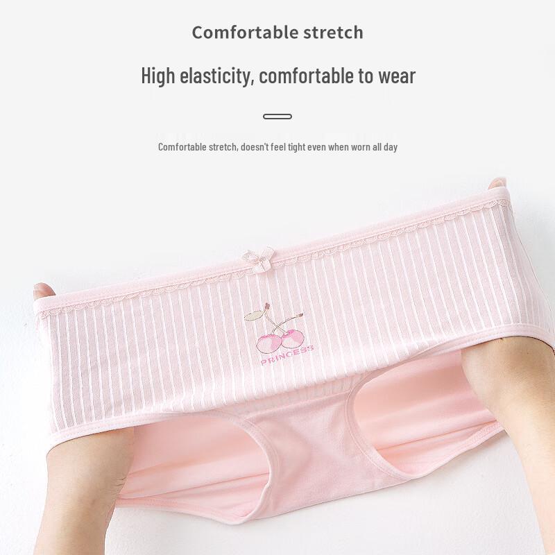 Ailier & Ouluola Girls' Antibacterial Cotton Underwear 4-Pack