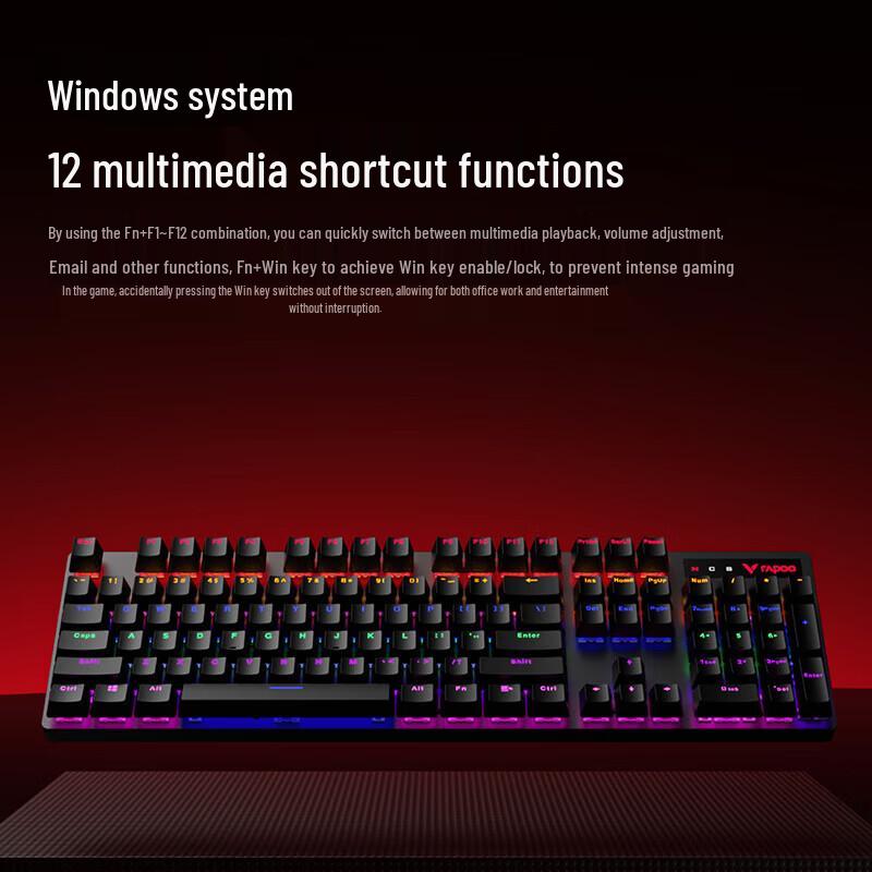 Rapoo V150S Upgraded Gaming Keyboard and Mouse Combo