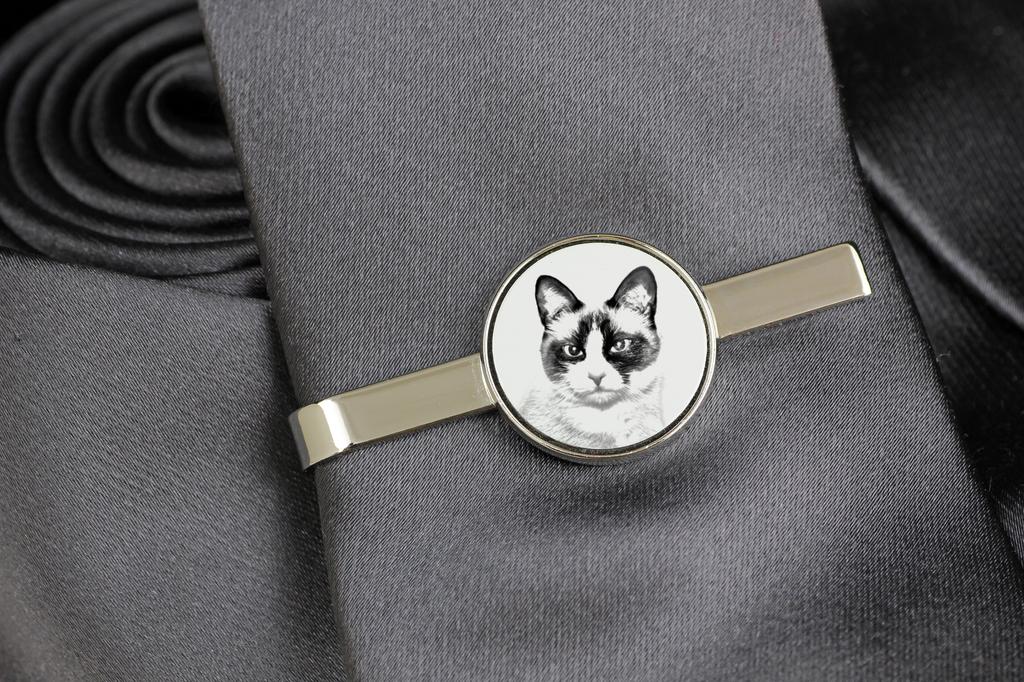 Snowshoe - Cat Tie Clip, Personalized Tie Clip, Unique Gift for Men from Art-Dog Brand