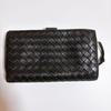 Used BOTTEGA VENETA Intrecciato Bi-fold Wallet Black Leather
