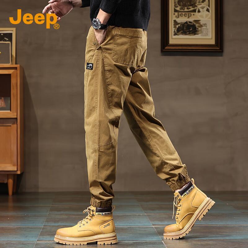 Jeep Men's Casual Tapered Cargo Pants