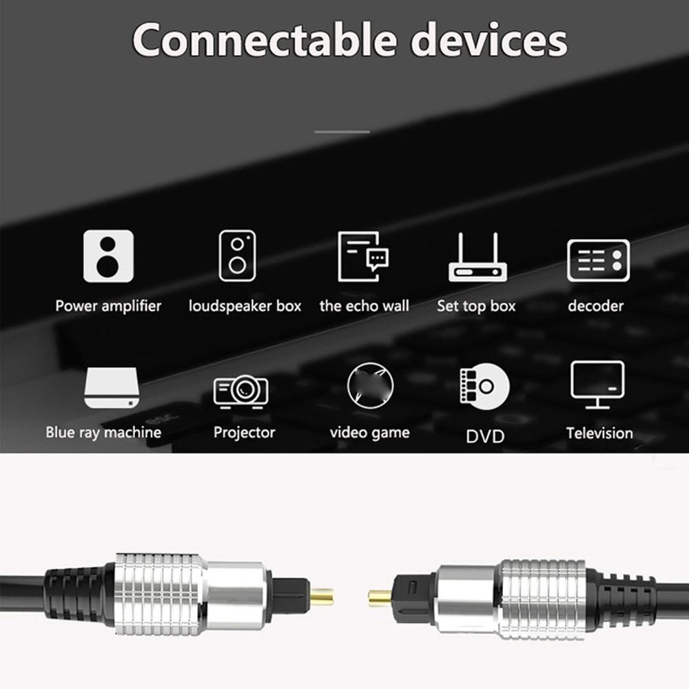 Aluminum Alloy Housing Digital Sound Cable Gold Plated Fiber Optic Cable  Digital Audio Devices