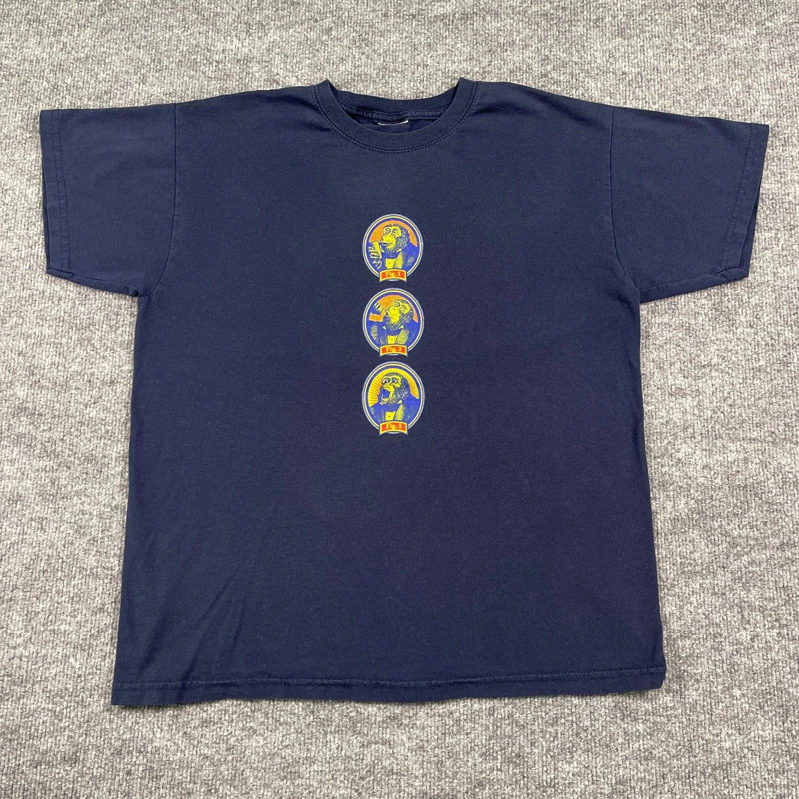 

Vintage Y2K Howling Monkey Beverage Company Shirt Medium 21x25 Blue 2XL
