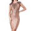 Bandage skirt high-end fashion dress design party dress slim women's clothing summer women