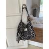 New Simple Leopard Print Bag for Women Versatile Commuting Large Capacity Shoulder Bag for Students To Attend Class for Mother and Child Tote Bag