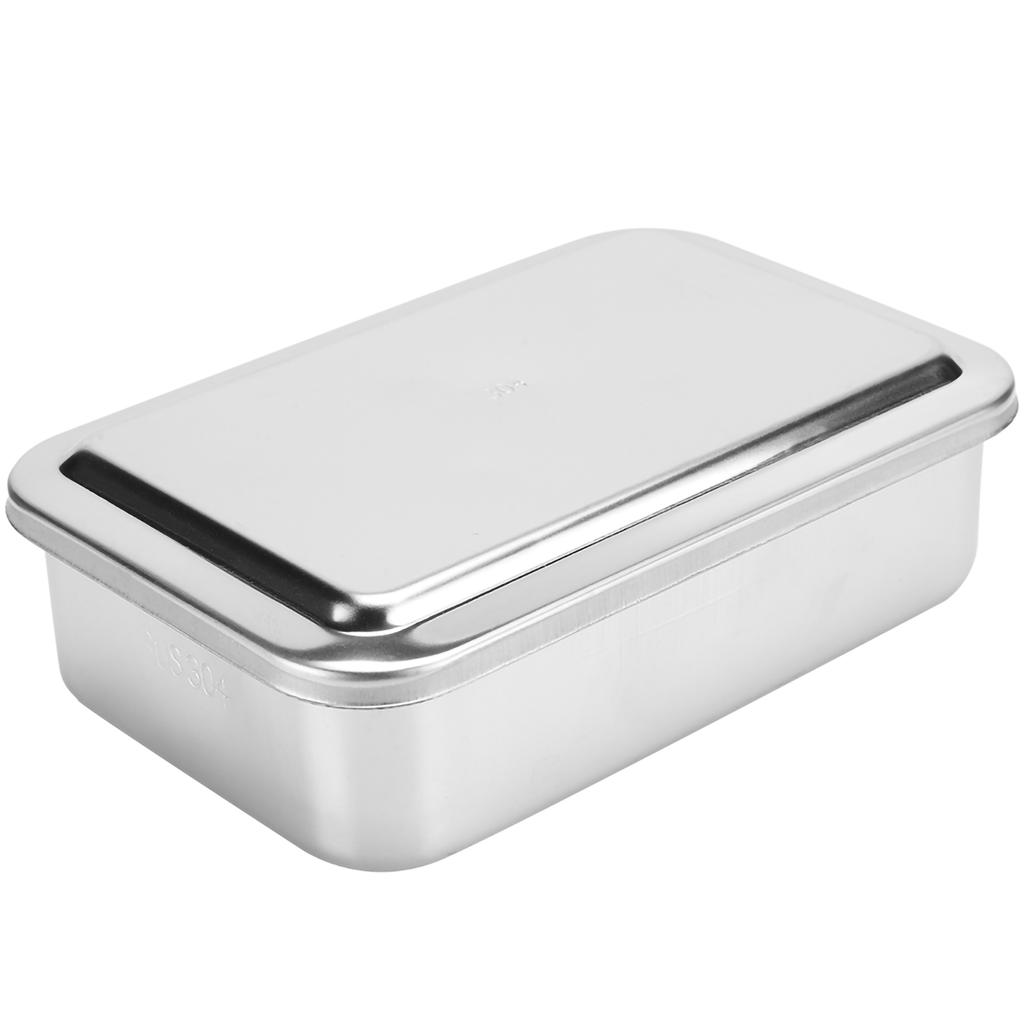 6inch Cleaning Box 304 Stainless Steel Instrument Storage Tray Cleaning Box with Lid