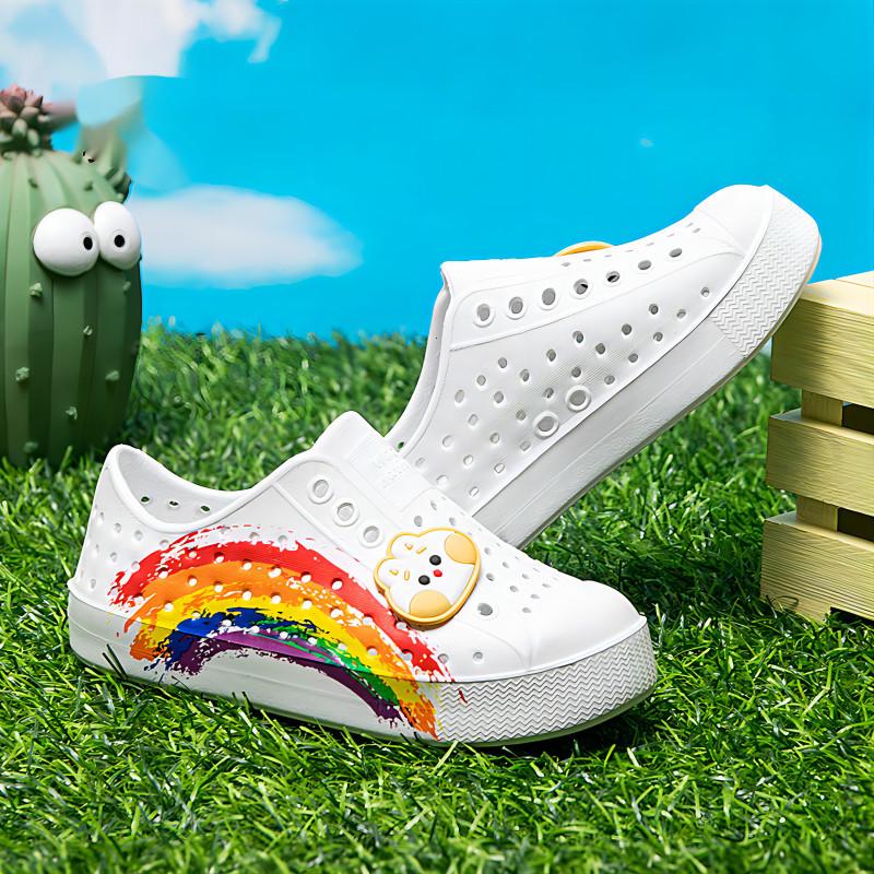 Parent-child hole shoes Women's children's hole shoes Non-slip sandals Men's and women's outdoor baotou wading outside the beach breathable shoes