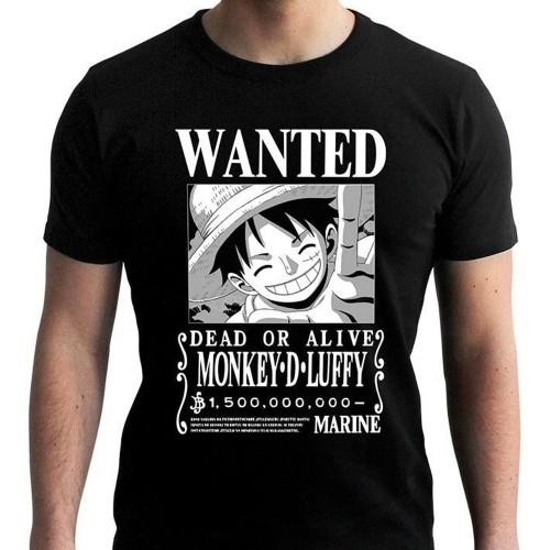 One Piece Unisex Adult Luffy Wanted Poster T-Shirt