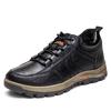 Men's Large Size Spring Fashion Leather Comfortable Athletic Casual Outdoor Hiking Shoes.