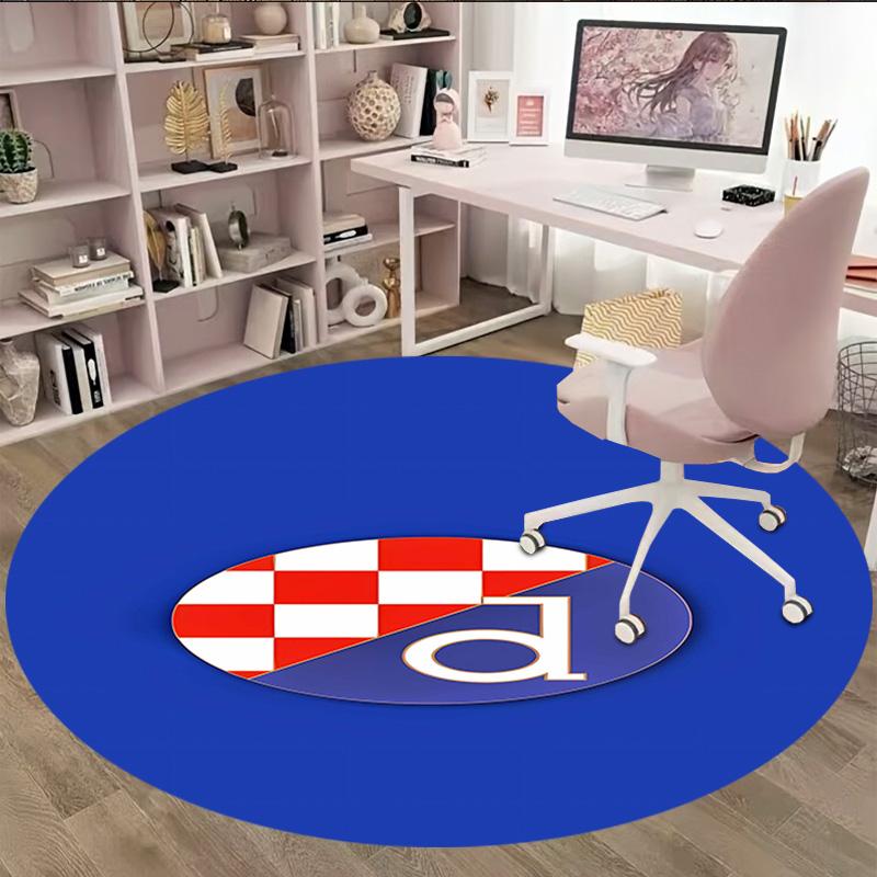 1 pezzo Squadra di Calcio (55) Tappeto Rotondo Stampato Tappeto Rotondo per Sedia Adatto per Camera da Letto Soggiorno Tappeto Decorativo per la Casa