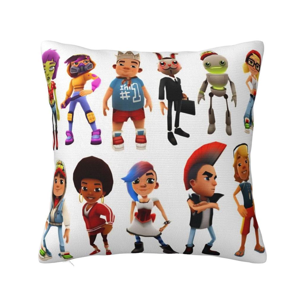 Subway Surfers Game Jake Pillow Cover Fashion Pillow Case Soft Graphic Cushion Cover Pillowcases For Office Car Home Decorative