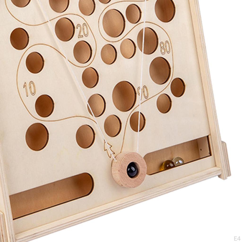 Wooden Maze Three Marbles, Game Traditional Board for Adults, Boys and Girls