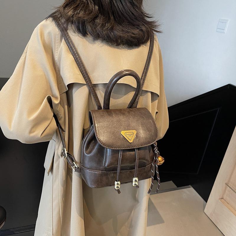 Frost Fall Bag Women's Retro Niche Design Handbag Bucket Bag New Casual High-end Small Backpack