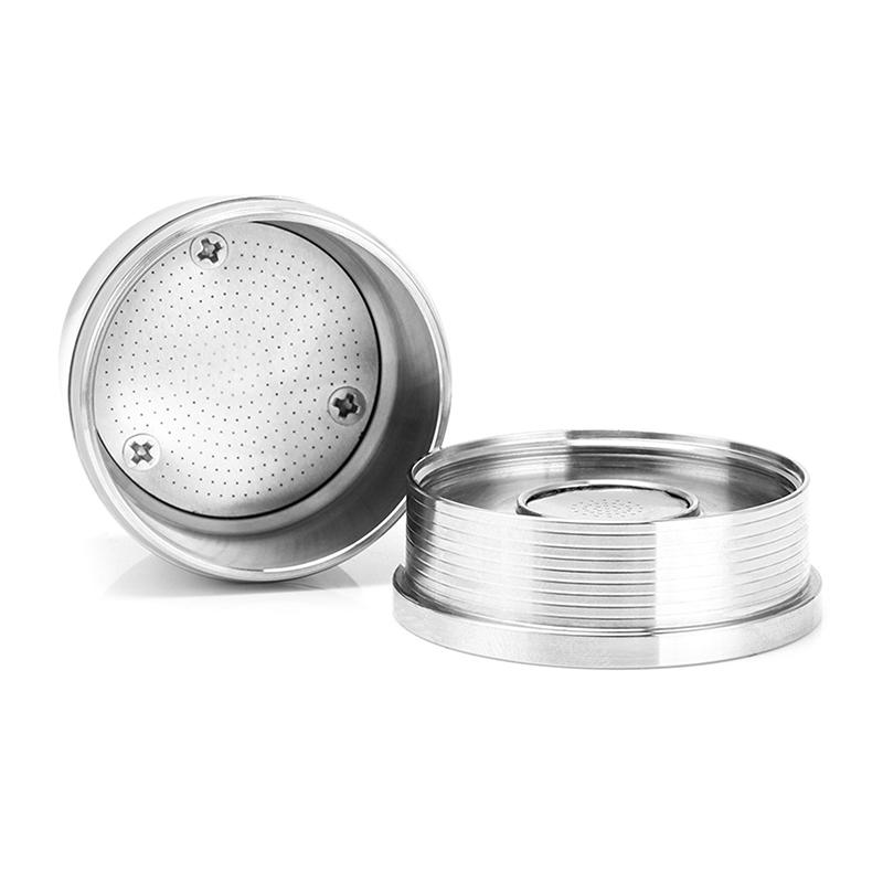 Icafilas Stainless Steel Reusable Illy Coffee Filter Tamper Set Refillable Capsules Pod Tamper For Illy X9 X8 X7.1 Y5 Y3 Y1.1