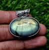 Natural Labradorite Pendant Sterling Silver Pendant Labradorite cabochon pendant oval shape Pendant Labradorite Handmade jewelry Gift for her