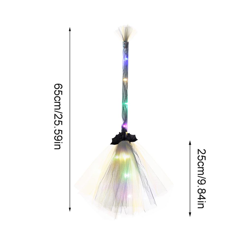 LED Halloween Party Witch Broom Kids Plastic Cosplay Flying Broomstick Props For Masquerade Halloween Cosplay Accessories