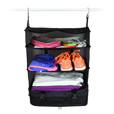 Clothes Storage Rack Home Storage Travel Suitcase Shelves Travel Storage Bag Portable Hook Hanging Organizer Wardrobe Holder