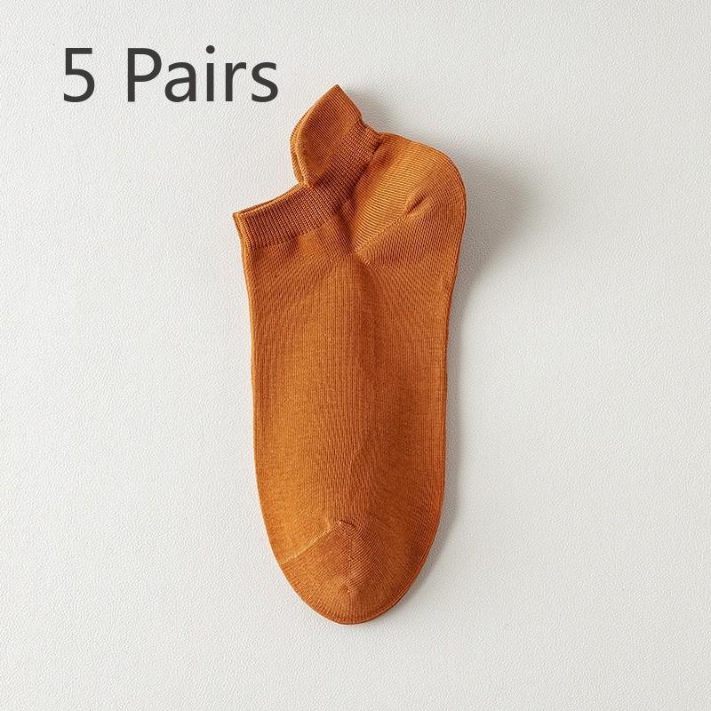 

5 пар женских носков-лодочек, антипиллинговые, весенне-летние, впитывающие пот, дышащие, без косточек, невидимые носки 5 Pairs