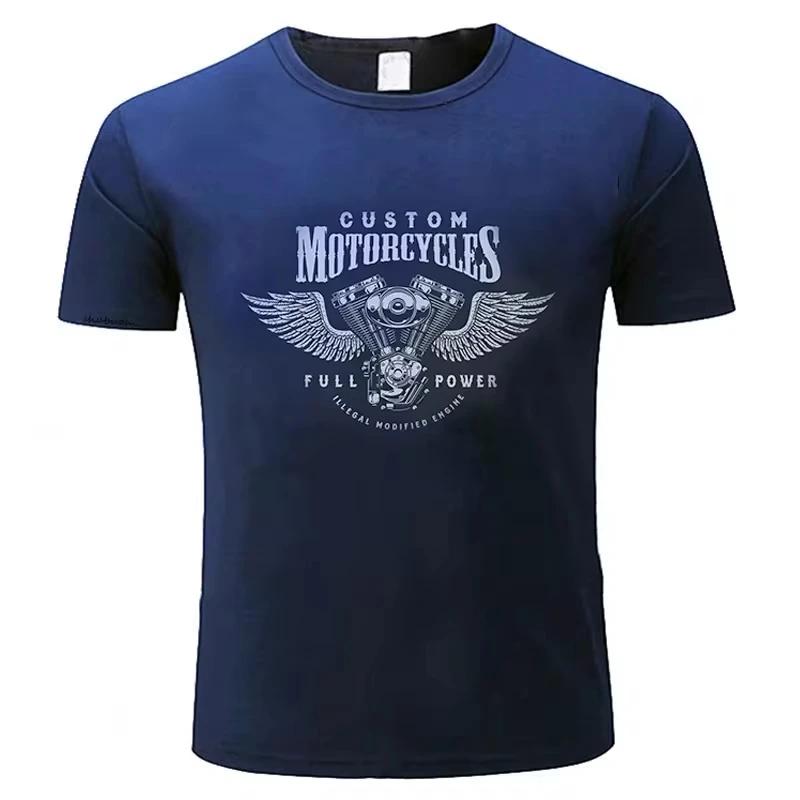 2024 Men T Shirt Motorcycles Engine Chopper Biker Bobber Motard Harleys Tees Graphic Oversize Davidson Streetwear Casual Unisex