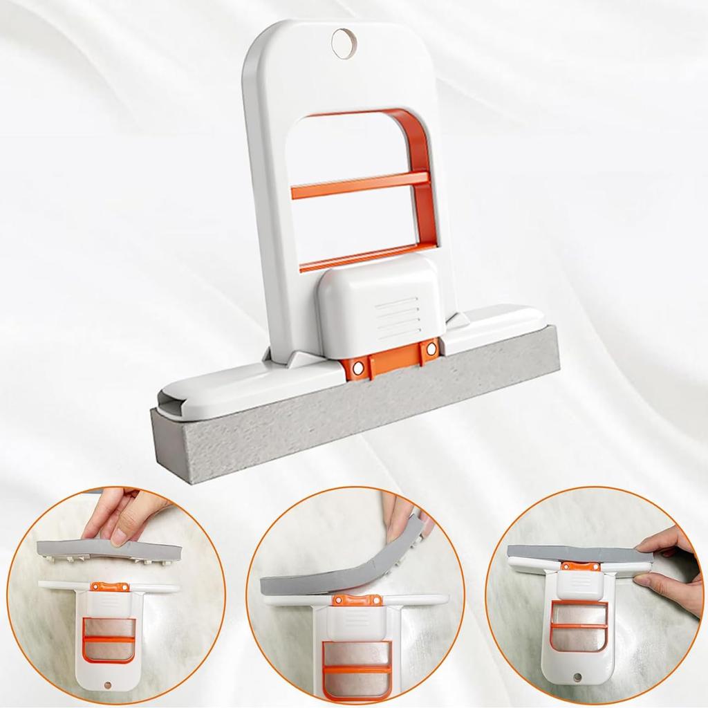 BOJIDO Mini Foldable Sponge Wet Dry with No Hand Washing Replaceable Suitable for and Car Includes 2 Replacement Heads Mop, Mop, & Use,