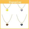 Stylish Creative Zodiac Heart Necklace For Women Elegant Alloy Charm Jewelry Gift